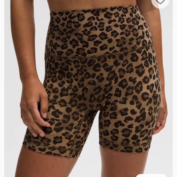 Lululemon NWT lululemon Align No Lin High-Rise Short 6" size 6 True Leopard Mult - Picture 8 of 11